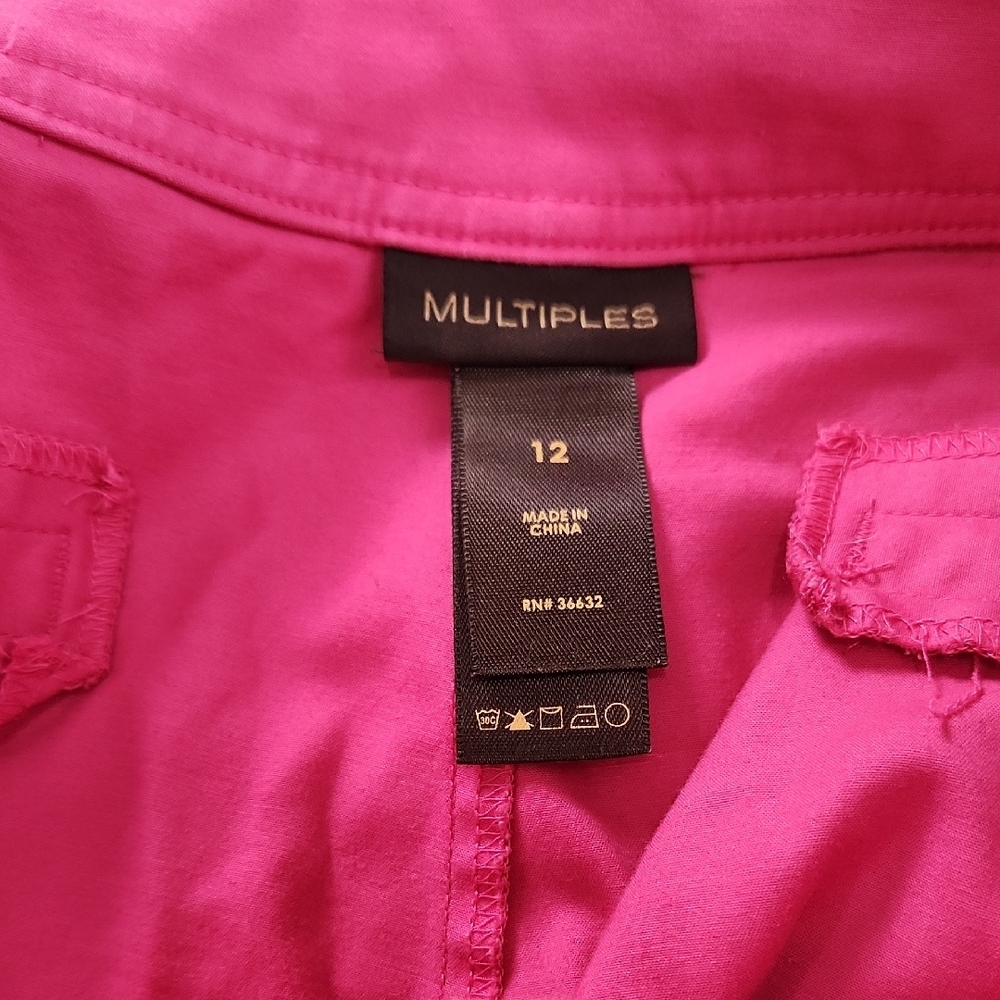 Bright Pink Wide-Leg Capri Pants 12 - Picture 6 of 6